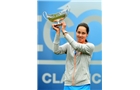 BIRMINGHAM, ENGLAND - JUNE 15:  Ana Ivanovic of Serbia poses with the trophy following her victory in the Singles Final during Day Seven of the Aegon Classic at Edgbaston Priory Club on June 15, 2014 in Birmingham, England.  (Photo by Tom Dulat/Getty Images)